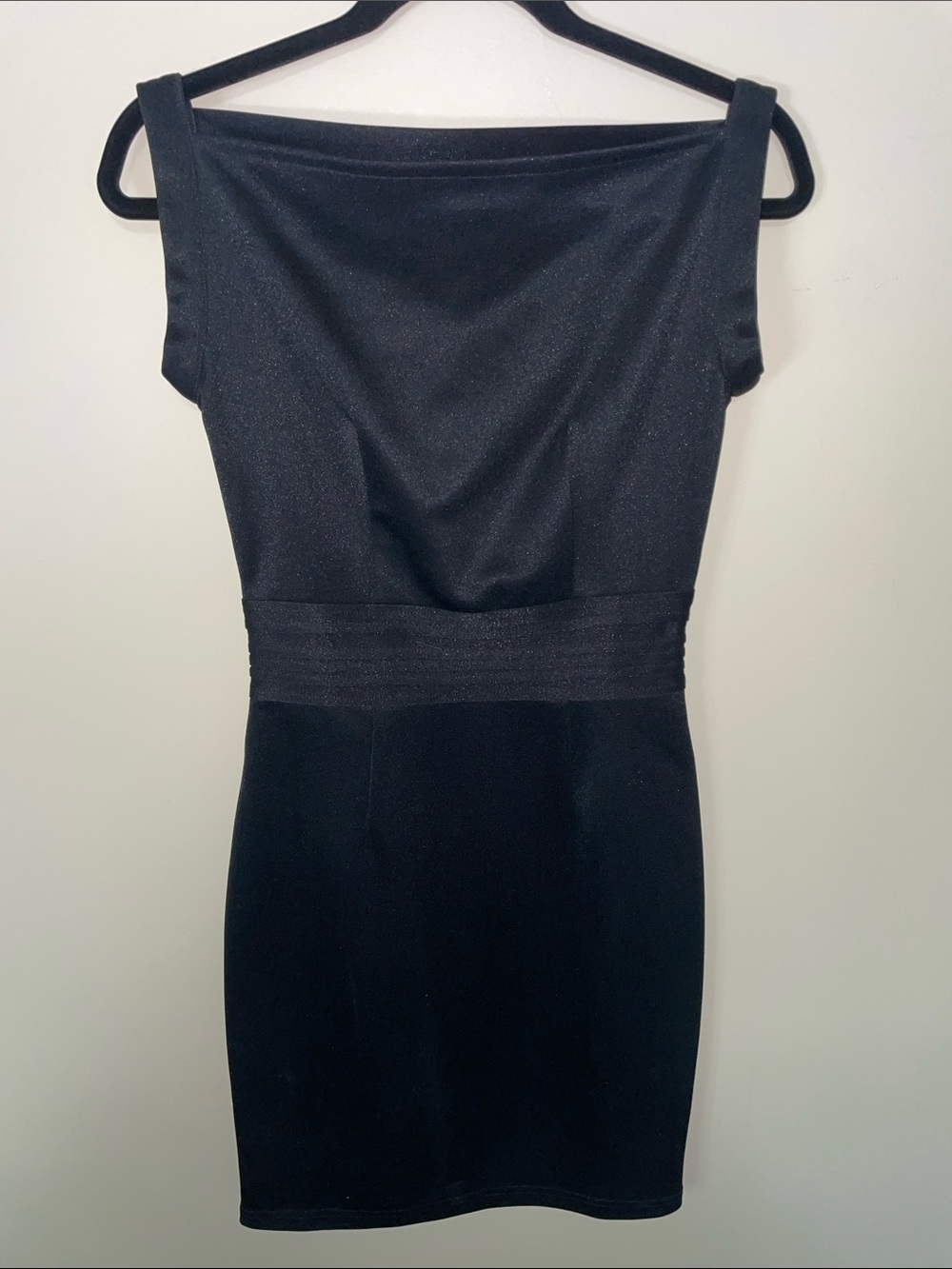 Few Moda Classic Black Off-Shoulder Sheath Dress | S
